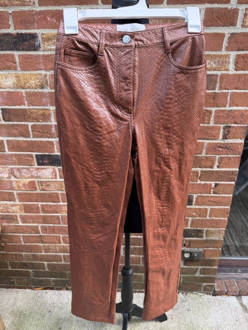 Wilfred The Melina Croc Embossed Vegan Leather Pants 0
